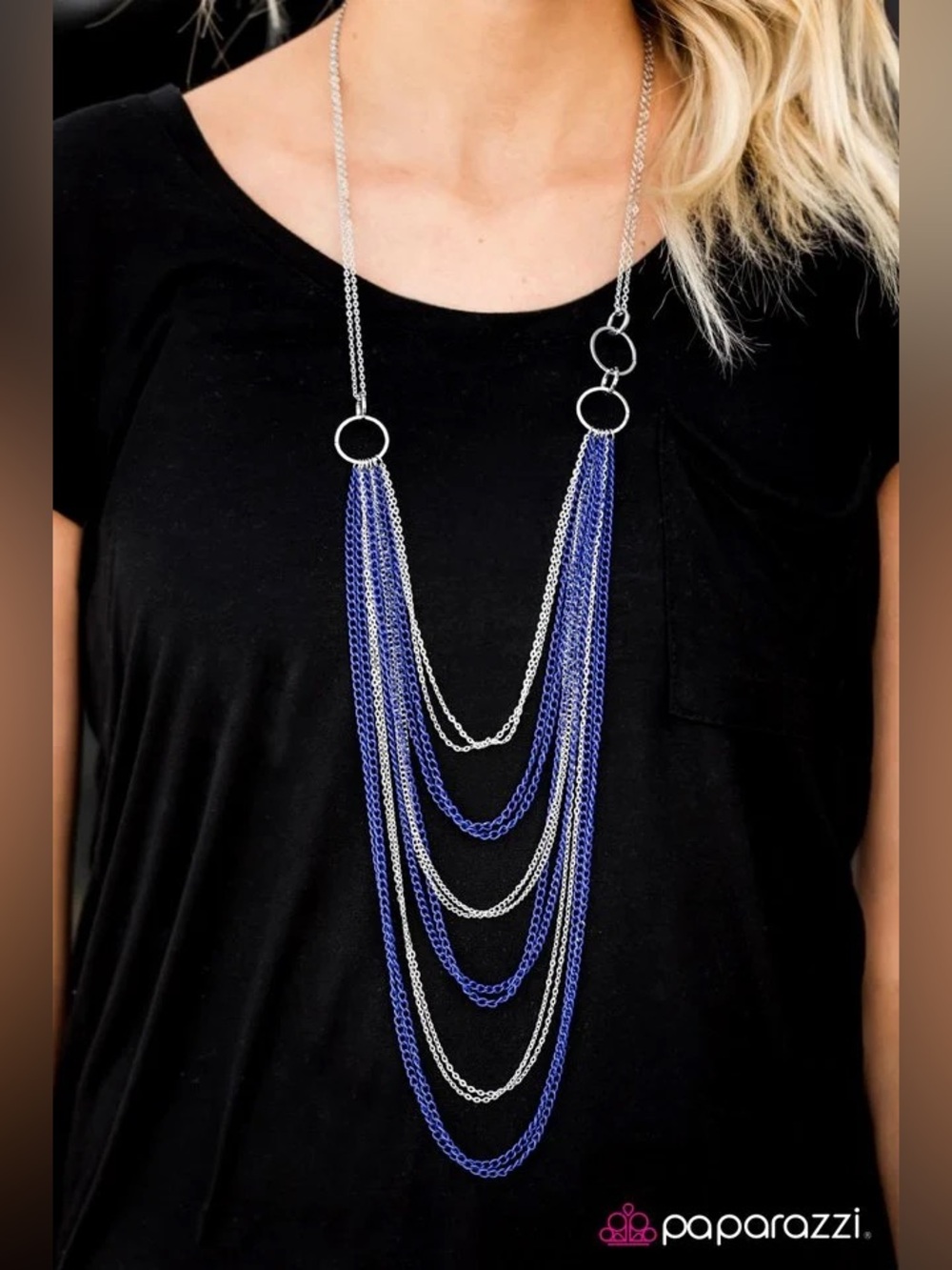 ❤️‍🔥5/$25❤️‍🔥 A For Asymmetrical Blue Necklace